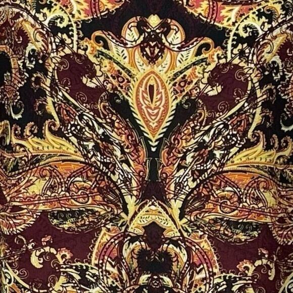 J Jill Paisley Black Brown Boho Forest Fairy Drop Waist Dress NWOT Size L - Picture 9 of 13